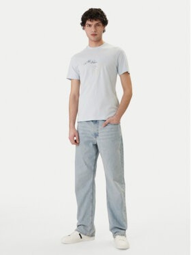 Guess T-Shirt M6GI11 K2992 Błękitny Slim Fit