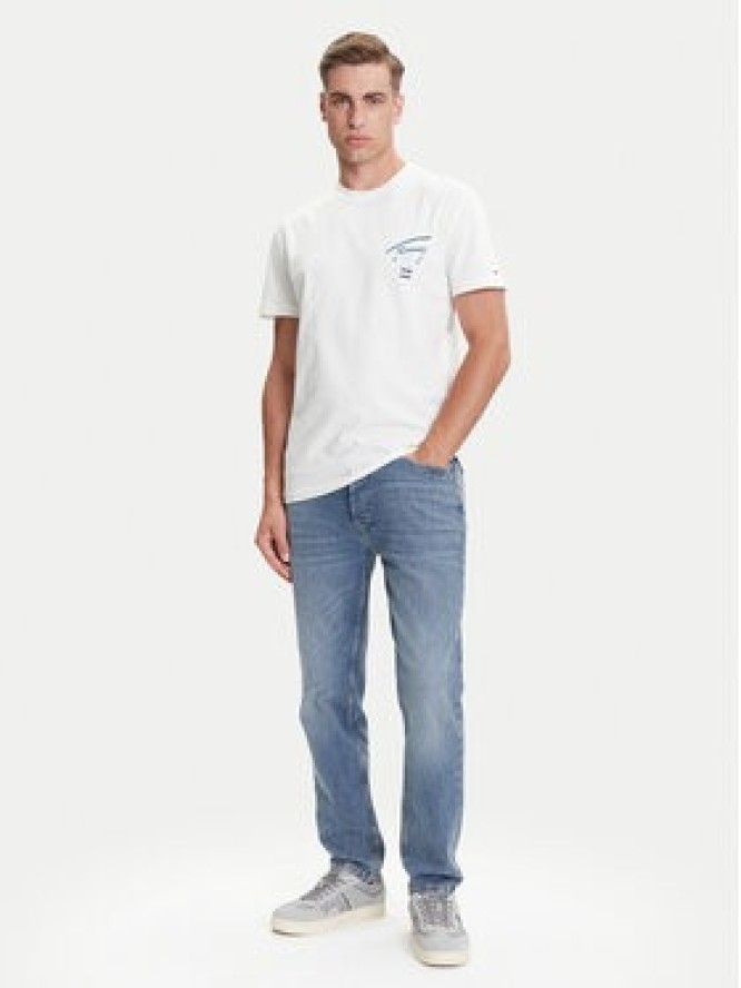 Tommy Jeans T-Shirt Signature City DM0DM21934 Biały Regular Fit