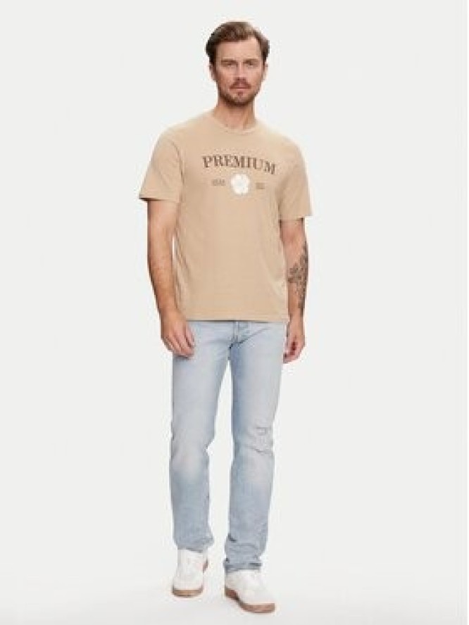 Jack & Jones T-Shirt Jprblaalfie 12259673 Brązowy Regular Fit