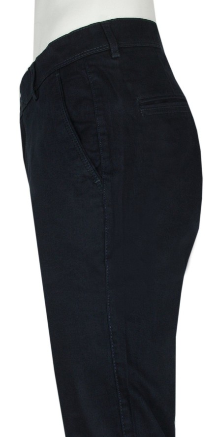 Męskie Spodnie Chinos marki Rigon – Bawełna z Elastanem – Slim Fit - Ciemny Granat