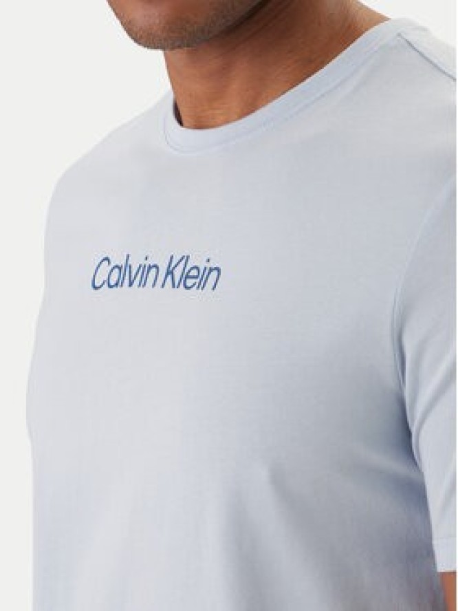 Calvin Klein T-Shirt Logo 30s LV04LD230G Błękitny Regular Fit