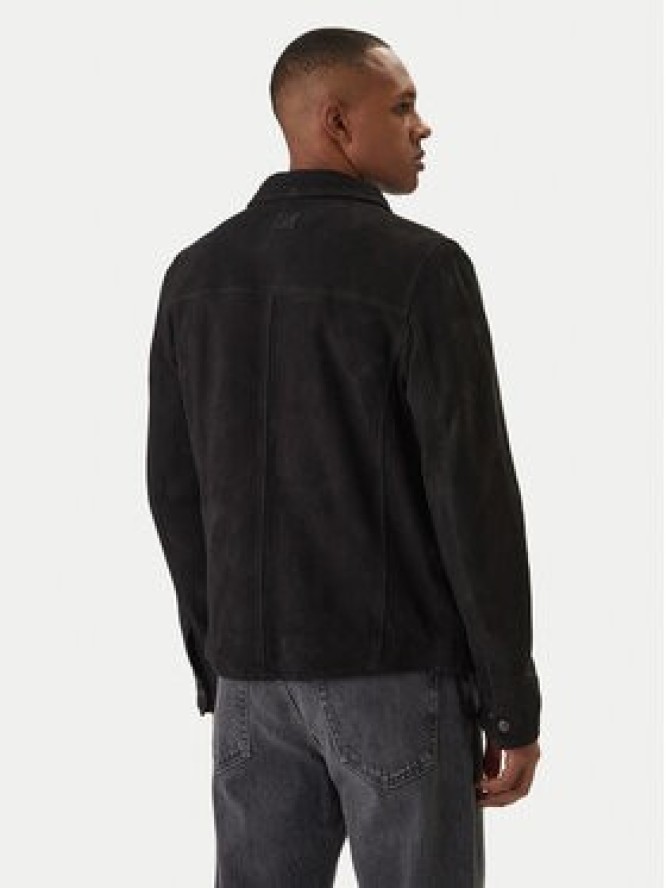 Milestone Kurtka skórzana Valerio 612205 60790 Czarny Slim Fit