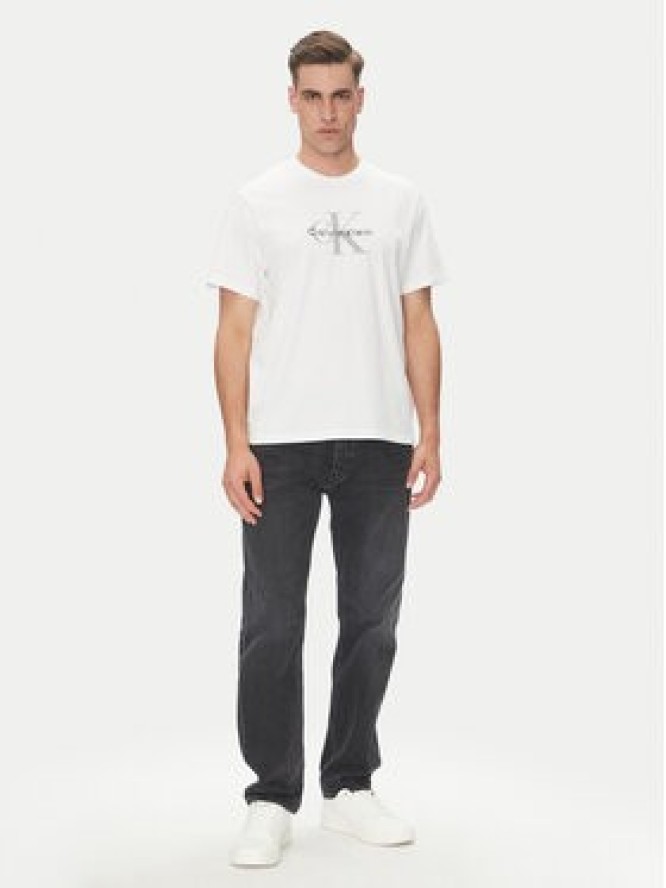 Calvin Klein Jeans T-Shirt Hero Monologo LV04RB862G Biały Regular Fit