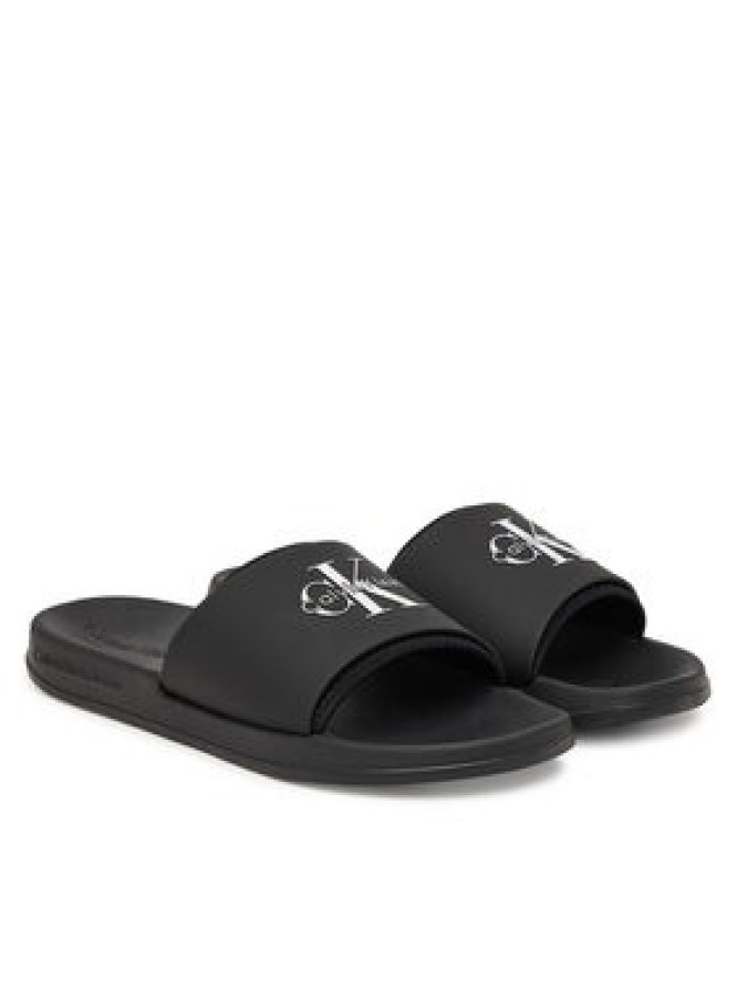 Calvin Klein Klapki Ess Slide Rubber Neoprene HM0HM02229 Czarny