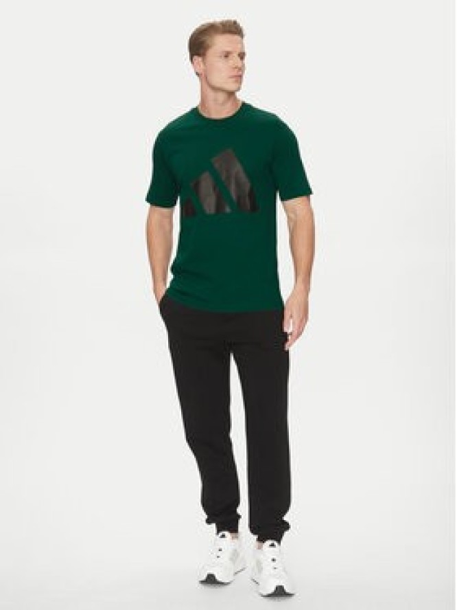adidas T-Shirt Essentials Big Logo JE8932 Zielony Regular Fit