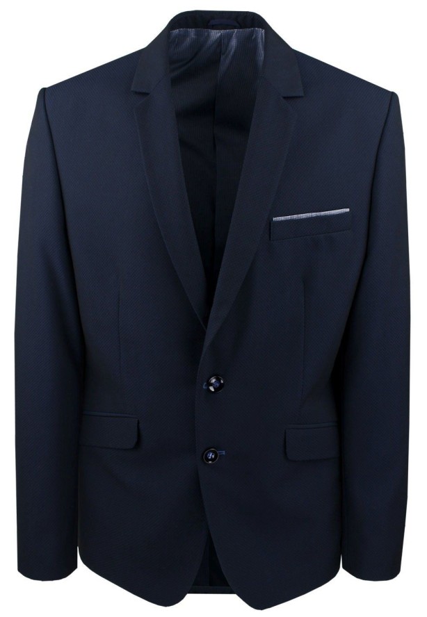 Granatowy Garnitur na Studniówkę lub Wesele - Taliowany - Casino