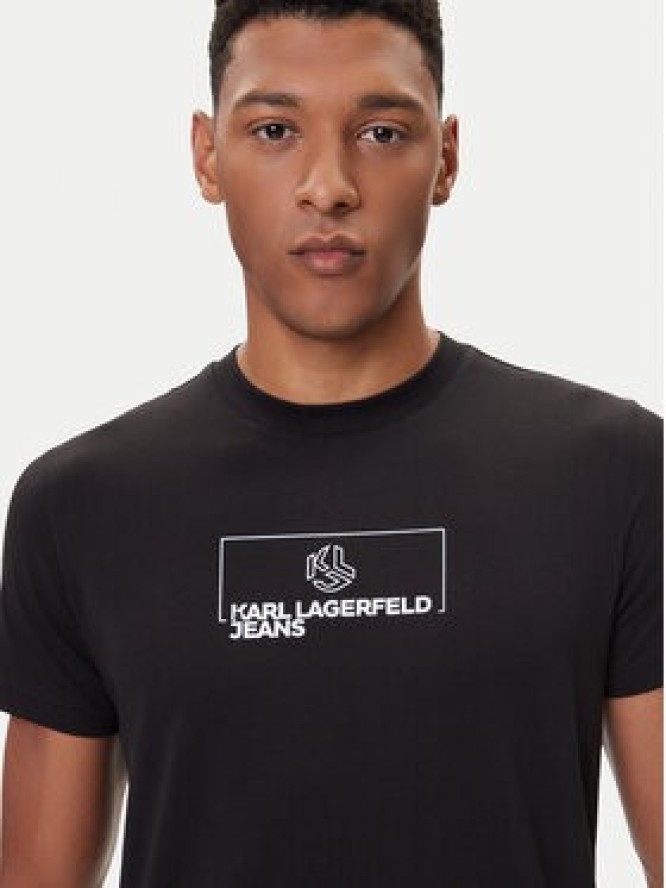 Karl Lagerfeld Jeans T-Shirt A4M17020 Czarny Slim Fit