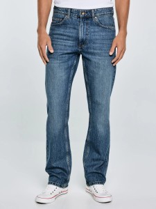 Jeansy męskie z prostą nogawką niebieskie Colt 334