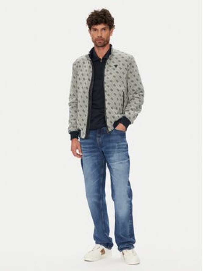 Guess Kurtka bomber M5YL04 WGUE0 Granatowy Regular Fit