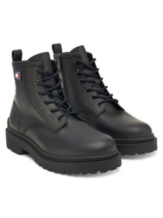 Tommy Jeans Trzewiki Tjm Lace Up Rubberized EM0EM01628 Czarny