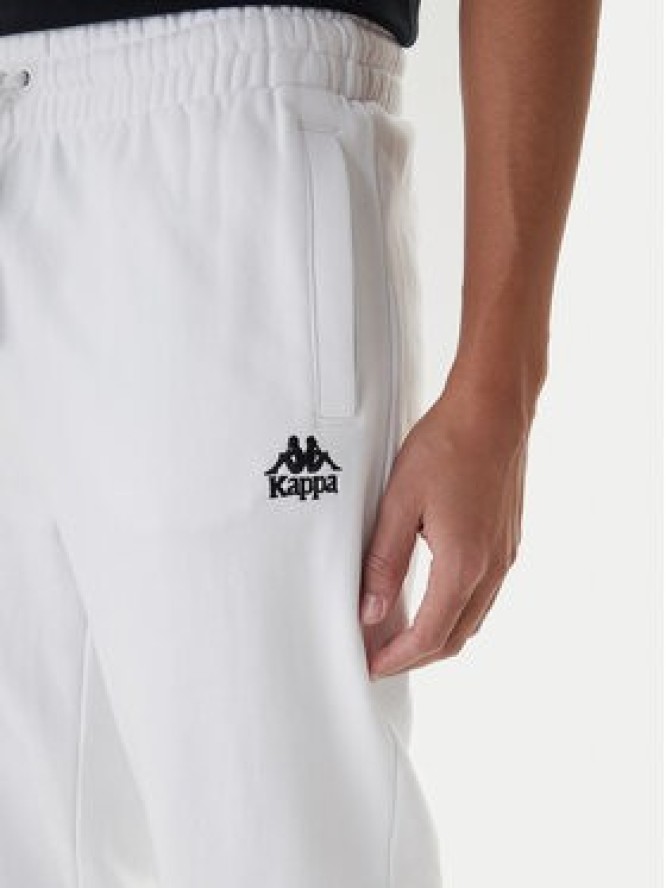 Kappa Spodnie dresowe Gothenburg 331U7EW Biały Regular Fit