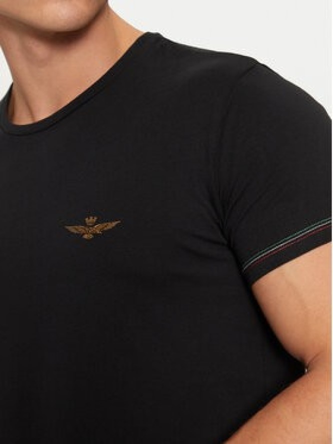 Aeronautica Militare T-Shirt AM1UTI003 Czarny Regular Fit
