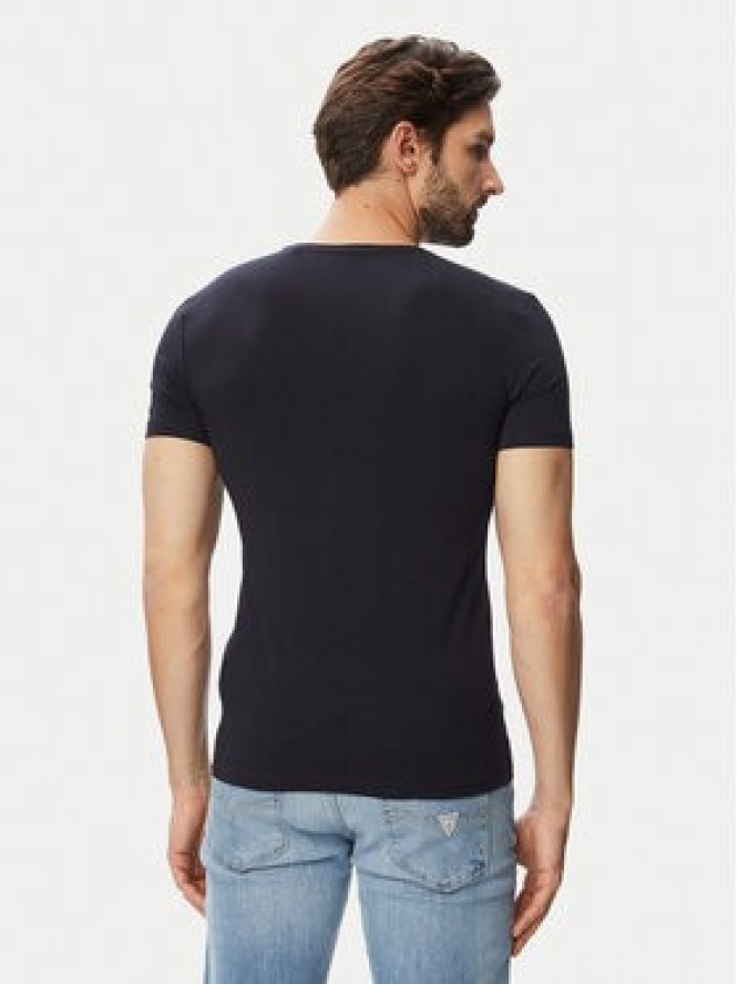 Guess T-Shirt M6YI32 K3735 Granatowy Extra Slim Fit