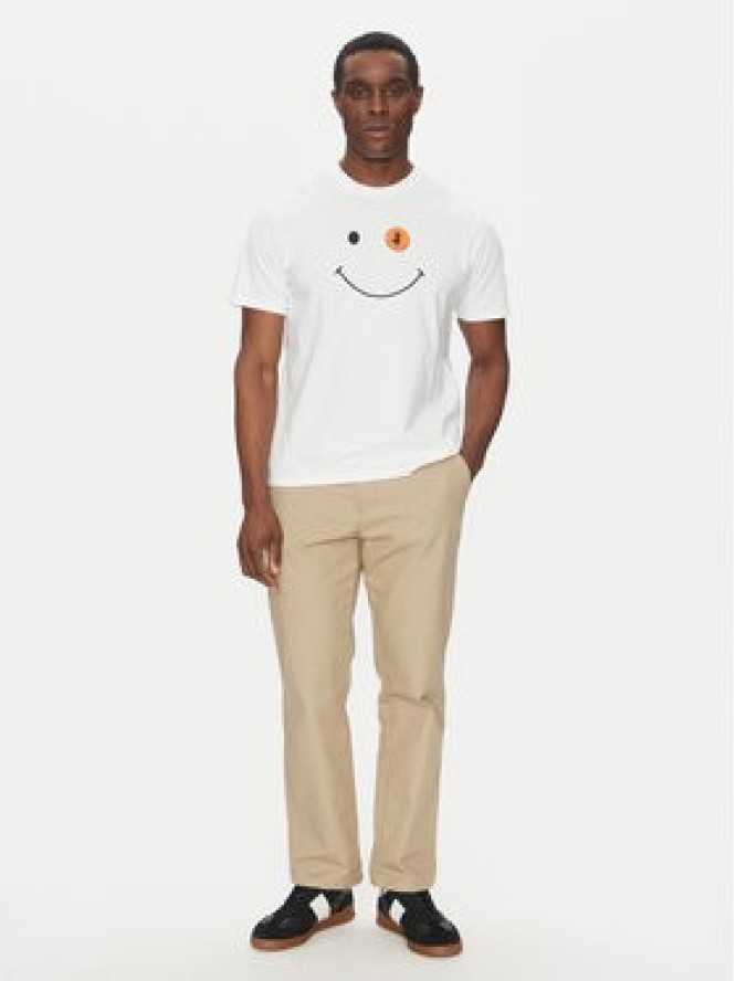 Save The Duck T-Shirt DT1197M BESY20 Biały Regular Fit