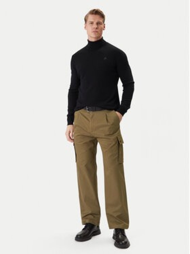 HUGO Spodnie materiałowe Craysen 50553180 Zielony Straight Fit