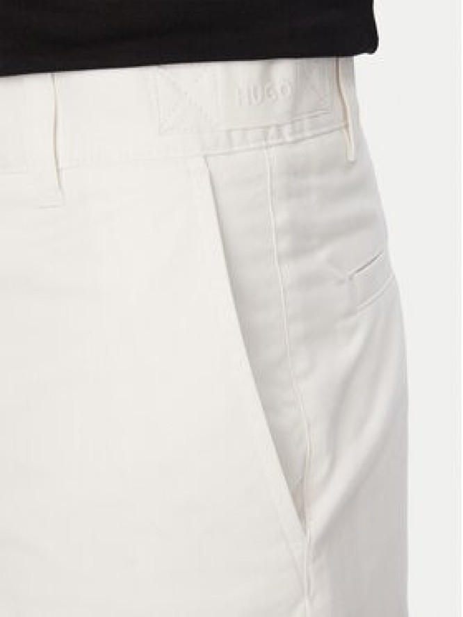 HUGO Szorty materiałowe Genar261S 50567293 Kremowy Slim Fit