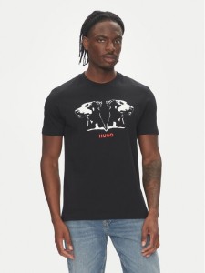 HUGO T-Shirt Dobero 50542734 Czarny Regular Fit