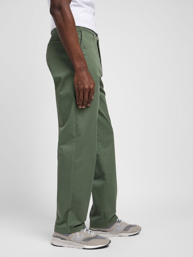 LEE MĘSKIE SPODNIE MATERIAŁOWE LEE RELAXED CHINO OLIVE GROVE 112342934
