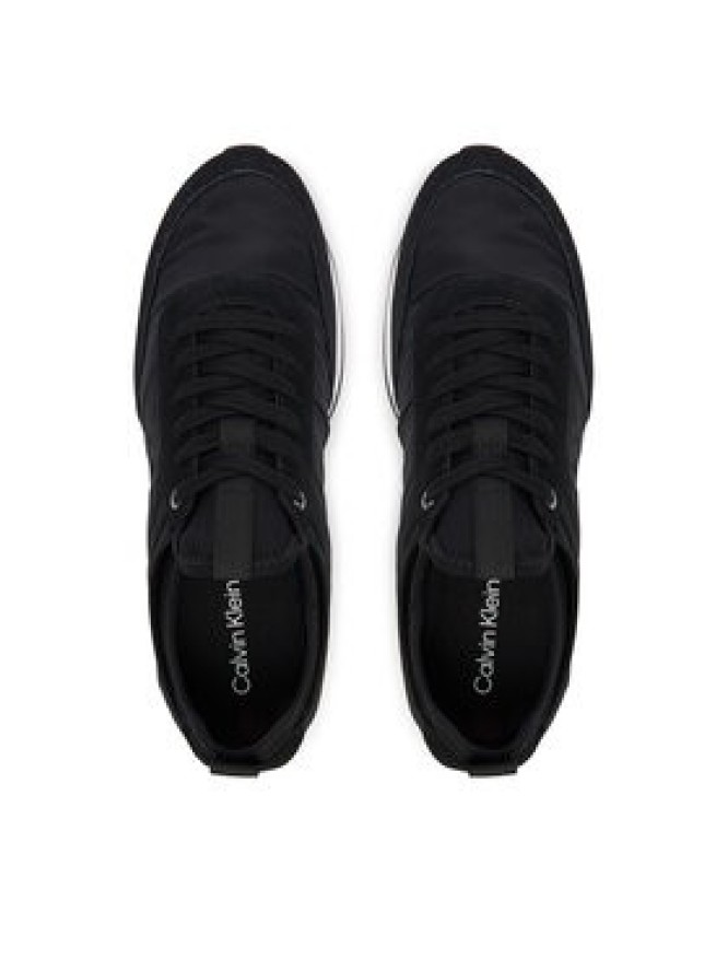 Calvin Klein Jeans Sneakersy Retro Runner Sock Laceup Mix YM0YM01414 Czarny