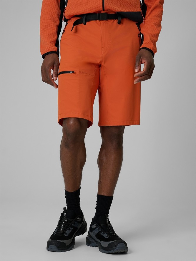 4F Spodenki trekkingowe szybkoschnące męskie - pomarańczowe S