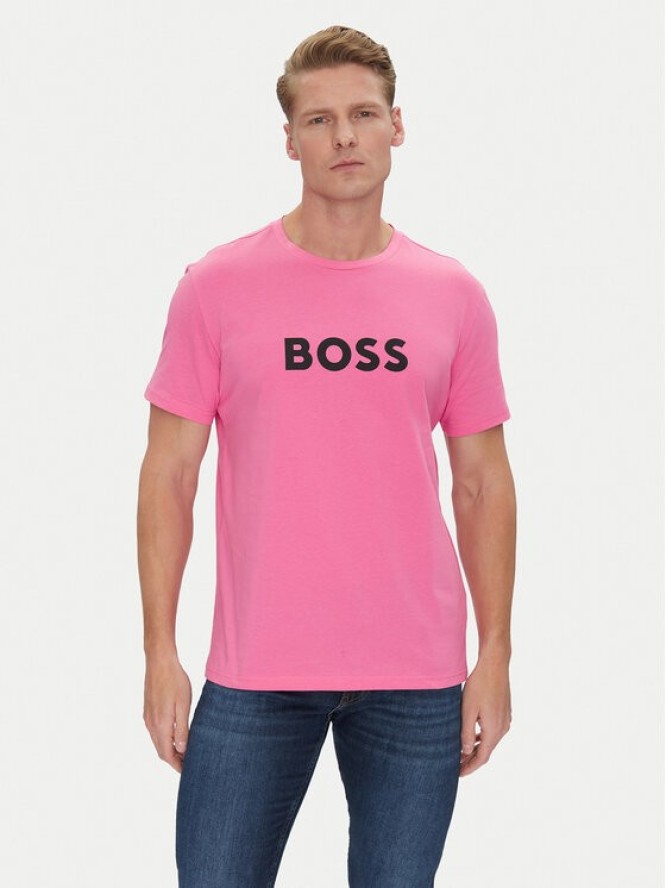 BOSS T-Shirt 50491706 Różowy Regular Fit