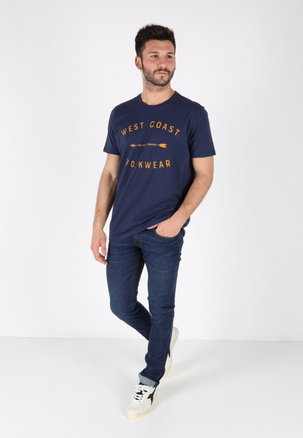 LEE WORKWEAR TEE MĘSKI T-SHIRT REGULAR FIT DARK NAVY L60BFENM 112113257