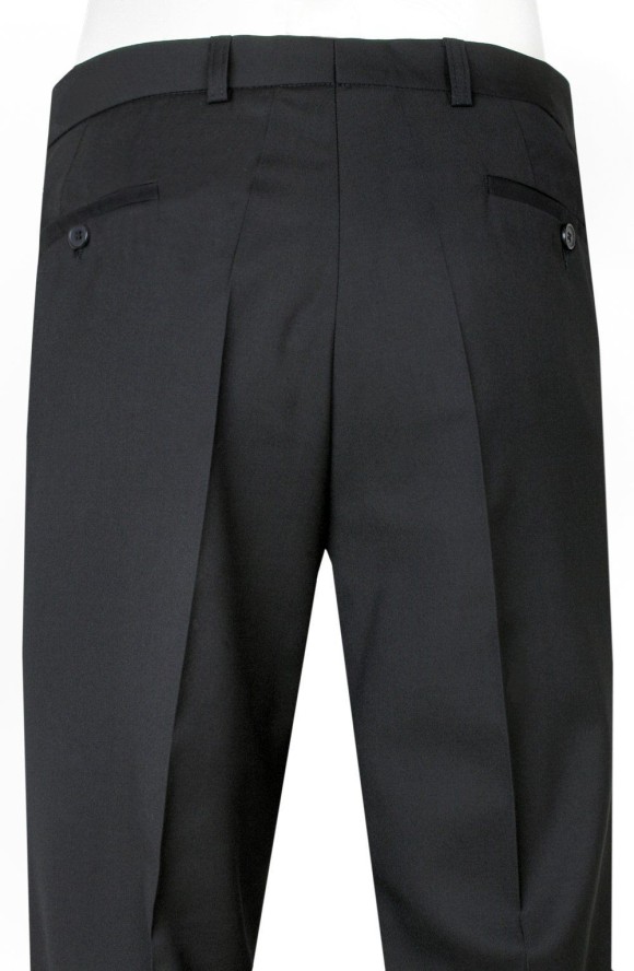 Eleganckie Czarne Spodnie - Wizytowe - Zwężane Nogawki - CASINO
