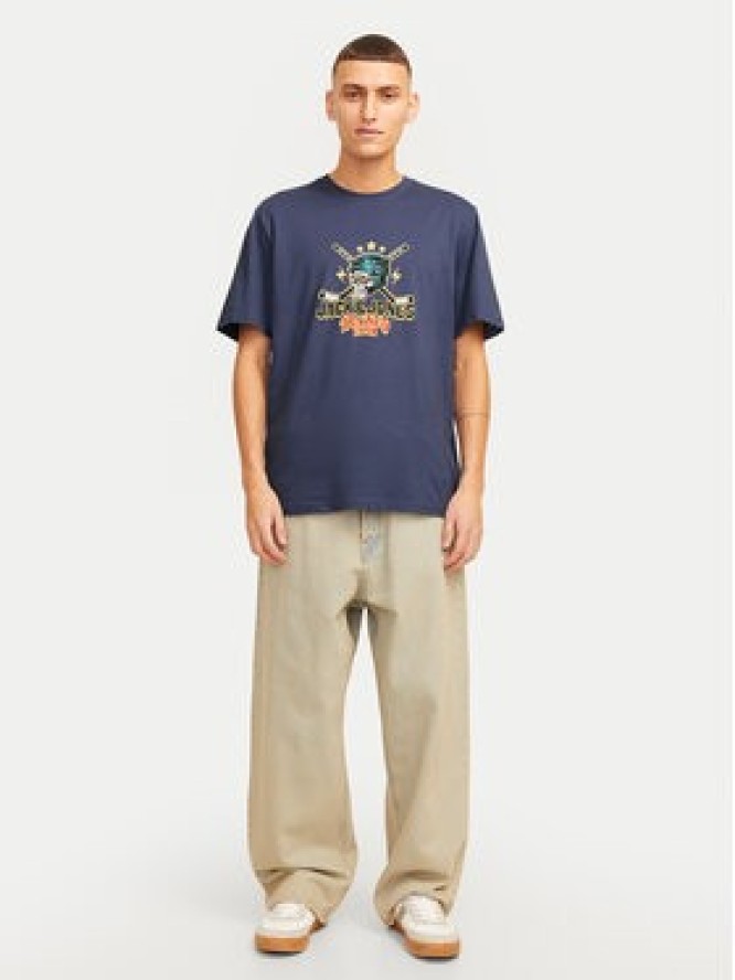 Jack & Jones T-Shirt Eight Skull 12264841 Granatowy Standard Fit