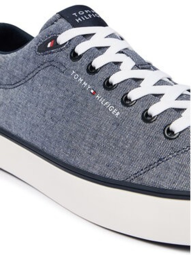 Tommy Hilfiger Tenisówki Th Hi Vulc Core Low Chambray FM0FM05818 Niebieski