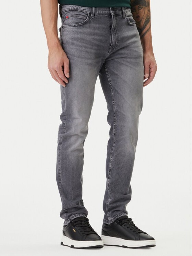 HUGO Jeansy 50556103 Szary Slim Fit