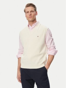 Tommy Hilfiger Sweter MW0MW43244 Kremowy Regular Fit
