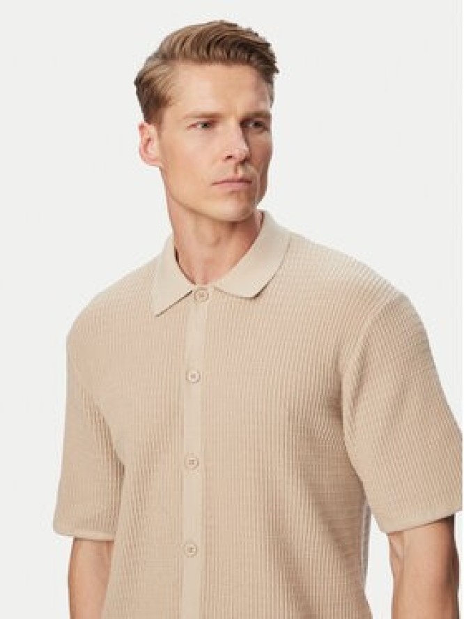 Jack & Jones Koszula Montauk 12293584 Beżowy jasny Relaxed Fit