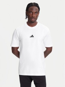 adidas T-Shirt Essentials Small Logo JF1092 Biały Regular Fit