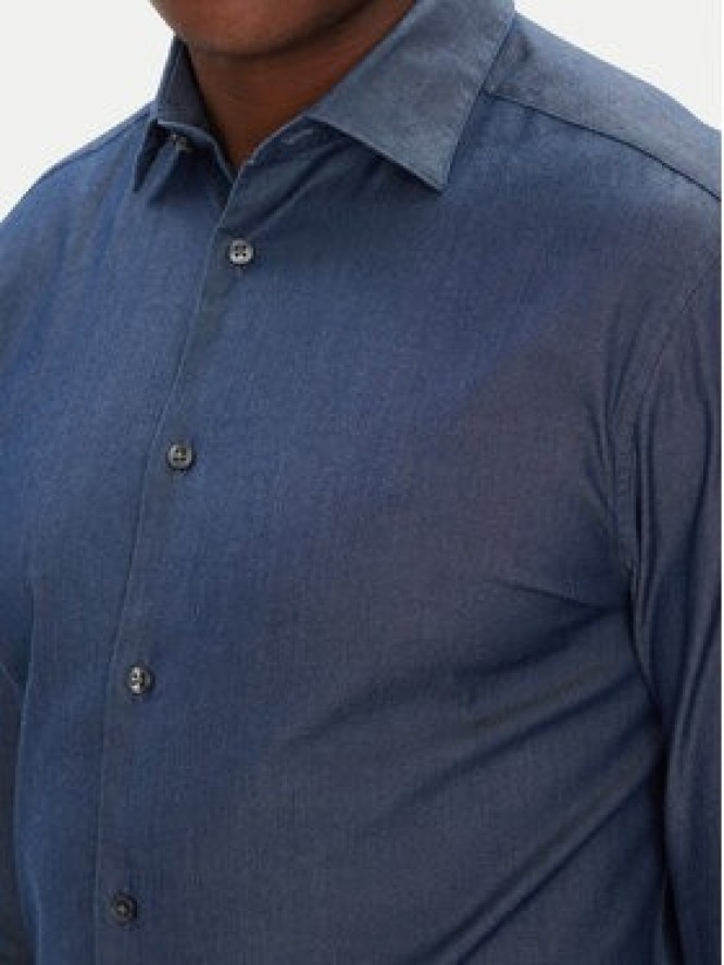 Calvin Klein Koszula LV019EU024 Granatowy Slim Fit