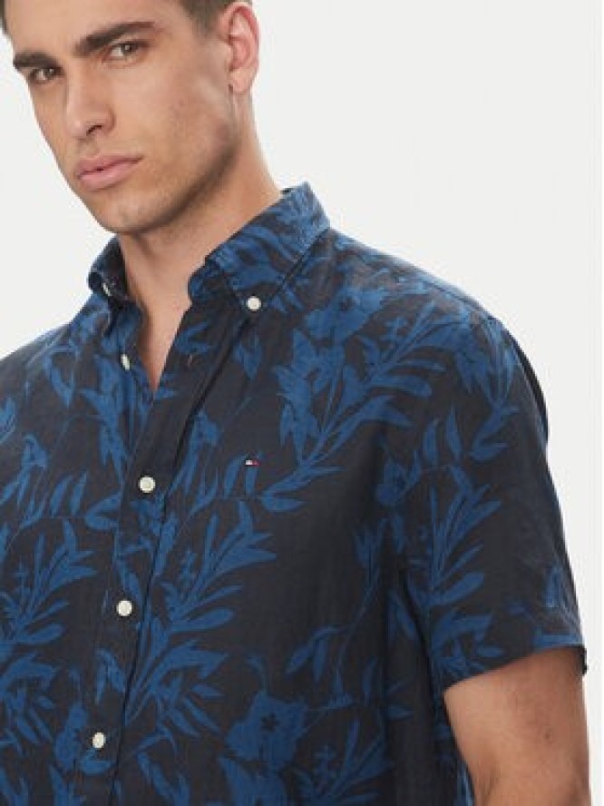 Tommy Hilfiger Koszula Tropical MW0MW38586 Granatowy Regular Fit