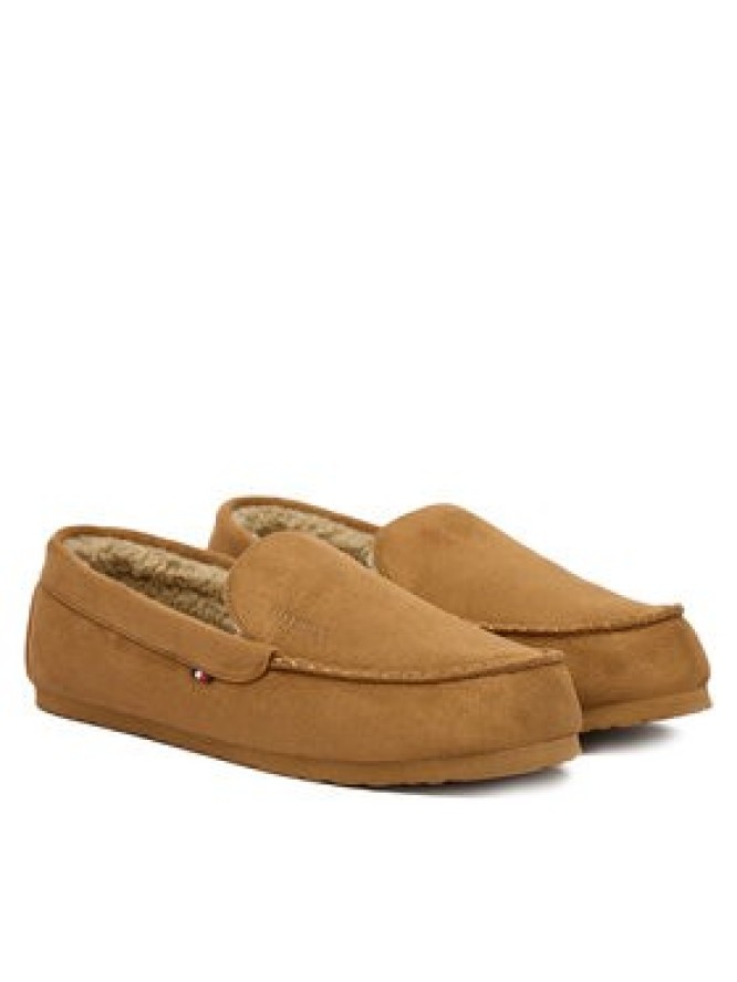 Tommy Hilfiger Kapcie M Driver House FM0FM05617 Brązowy