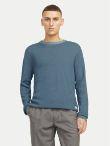 Jack & Jones Sweter Globe 12258139 Niebieski Regular Fit