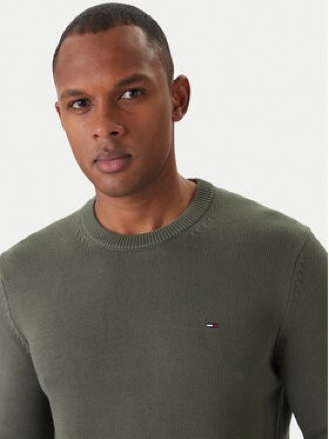 Tommy Jeans Sweter DM0DM21787 Zielony Regular Fit