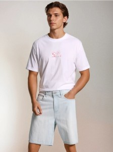 Szorty jeansowe loose - niebieski