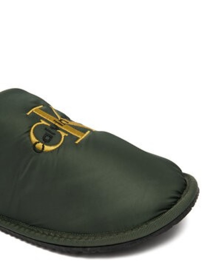 Calvin Klein Kapcie Hotel Slipper Mono Embro YM0YM01392 Zielony
