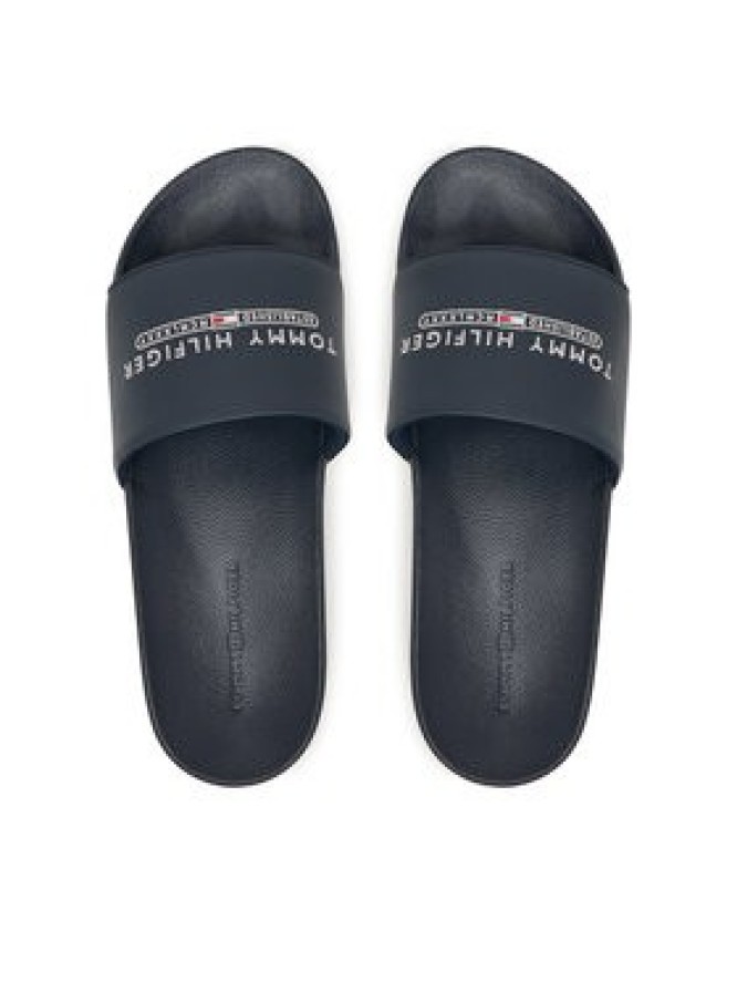 Tommy Hilfiger Klapki Raised Pool Slide FM0FM05761 Granatowy