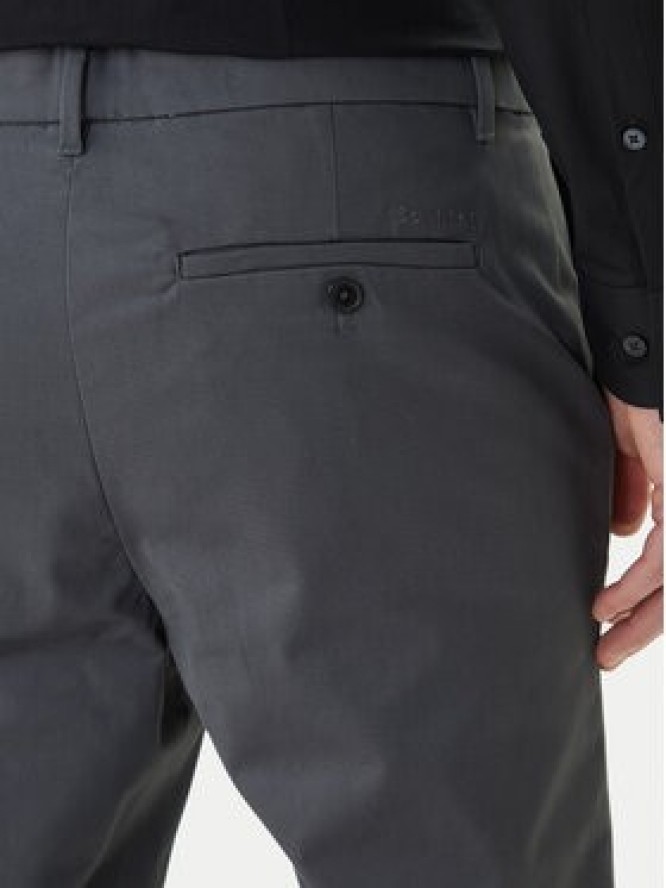 Calvin Klein Chinosy LV04LD613G Szary Slim Fit