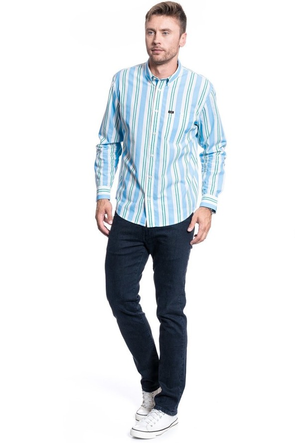 KOSZULA MĘSKA LEE RIVETED SHIRT SKY BLUE L66IDRNR 112116422