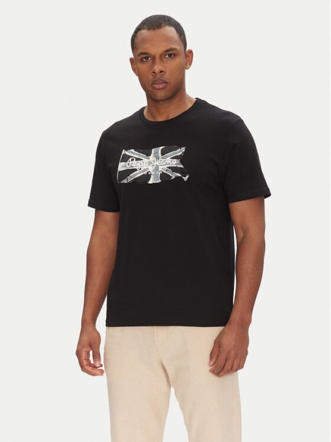 Pepe Jeans T-Shirt Flag PM509720 Czarny Regular Fit