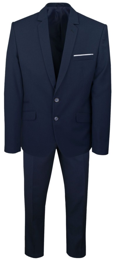 Męski, Taliowany Garnitur (Wesele, Studniówka) - Casino - Granat