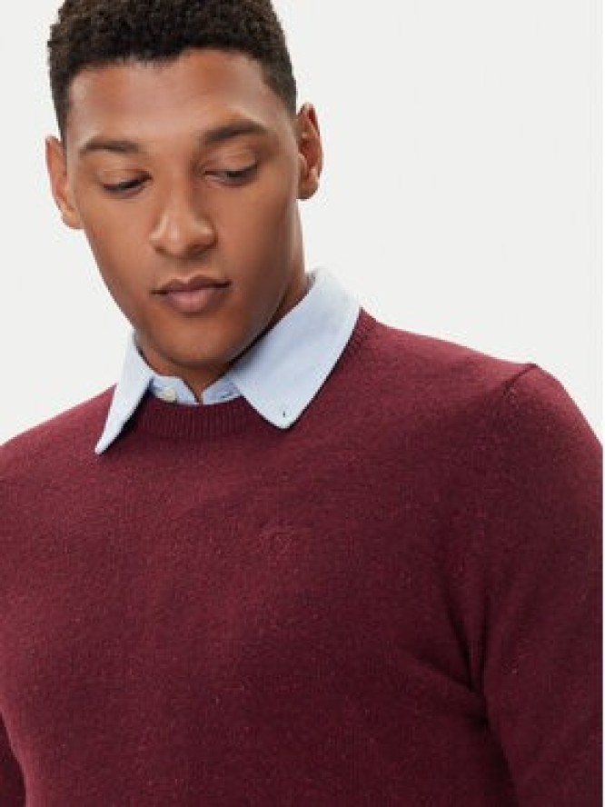 Barbour Sweter Essential Tisbury MKN0844RE56 Bordowy Regular Fit