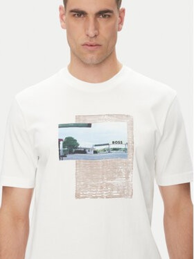 BOSS T-Shirt Te_Ontheway 50539180 Biały Regular Fit