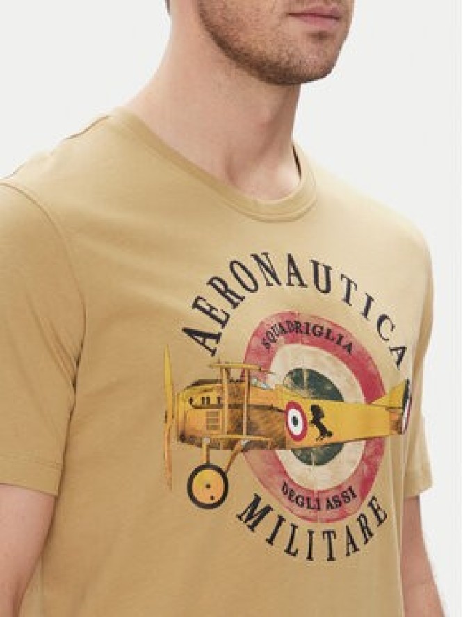 Aeronautica Militare T-Shirt 251TS2414J641 Beżowy Regular Fit