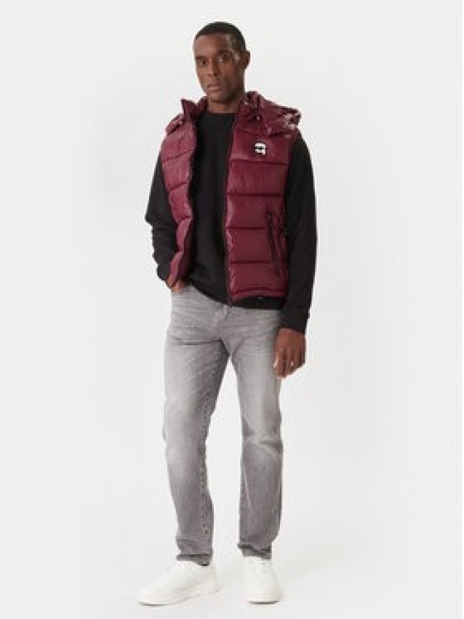 KARL LAGERFELD Kamizelka 505023 554590 Bordowy Regular Fit