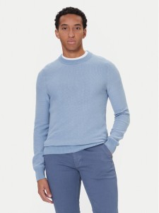 BOSS Sweter Klapok 50548673 Błękitny Regular Fit
